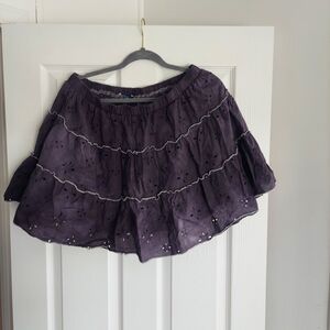 Purple Eyelet Women's Skirt